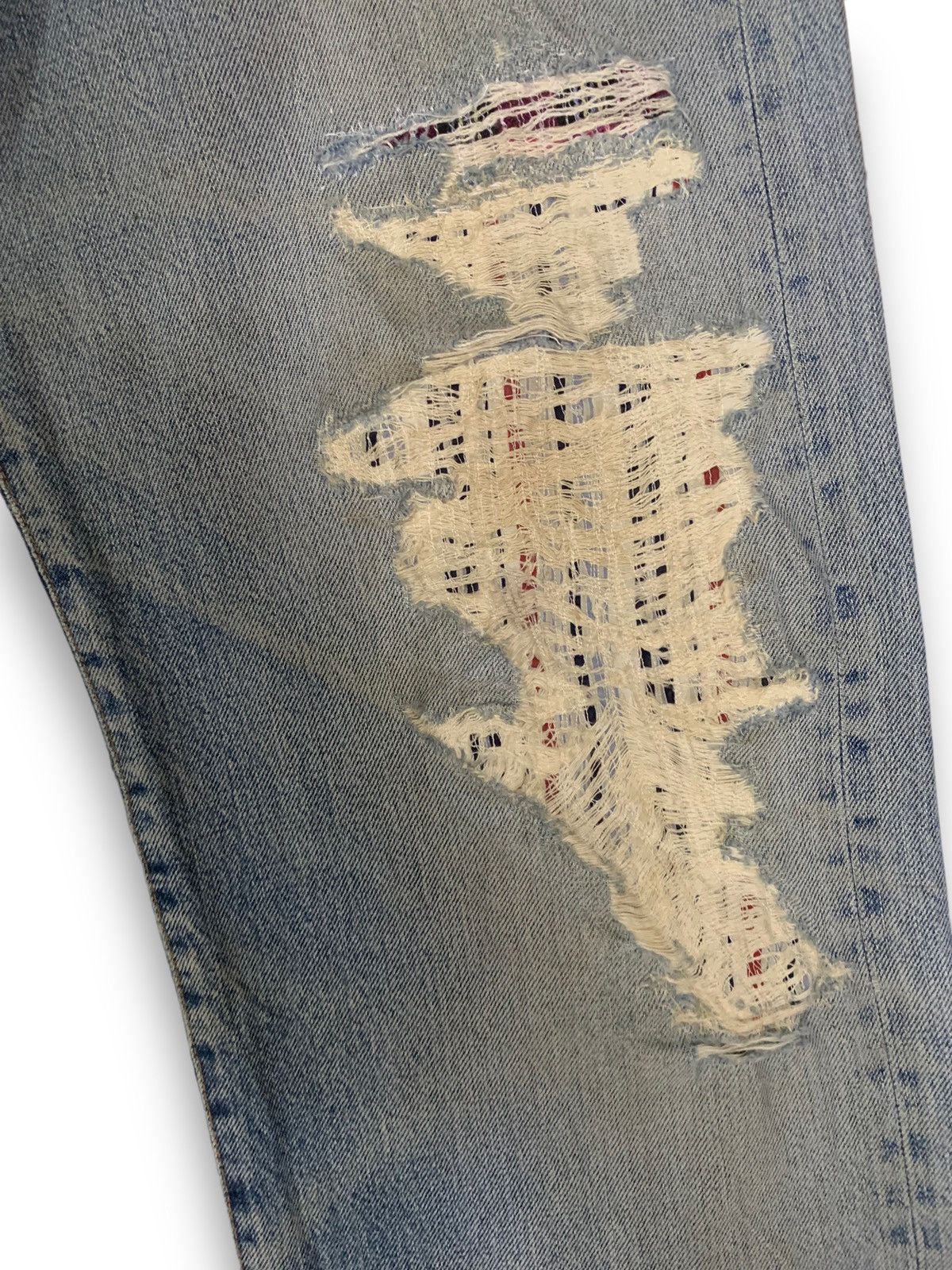 Hysteric Glamour Vintage Spellbound DMG Selvedge Patched Distressed Jeans Size US 32 / EU 48 - 9 Thumbnail