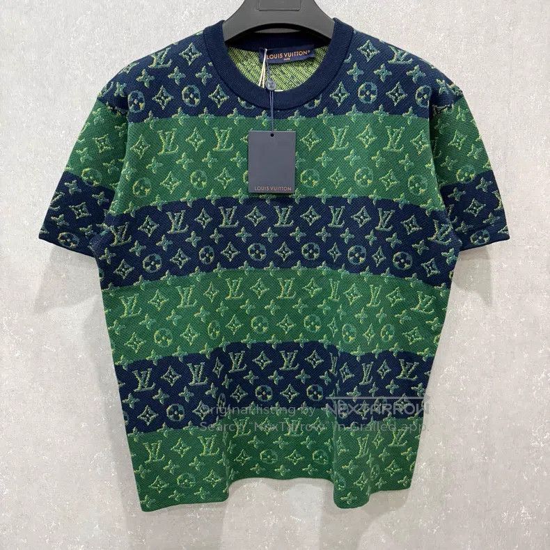 Louis Vuitton Louis Vuitton Color-block stripe full-print knit short sle Size US S / EU 44-46 / 1 - 2 Thumbnail