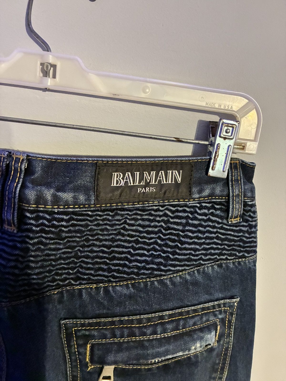 Balmain Balmain Moto Jeans Size US 34 / EU 50 - 4 Thumbnail