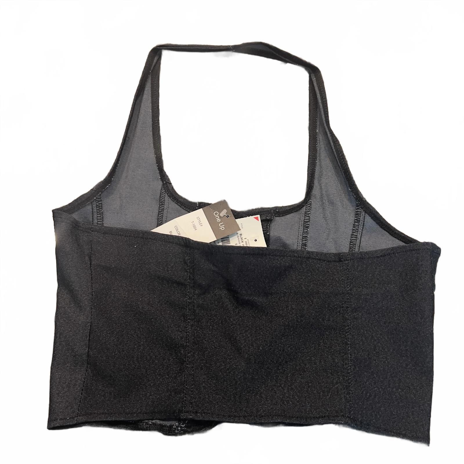 Other One Up Women's Black Wash Halter Top, Size Small Size S / US 4 / IT 40 - 2 Thumbnail