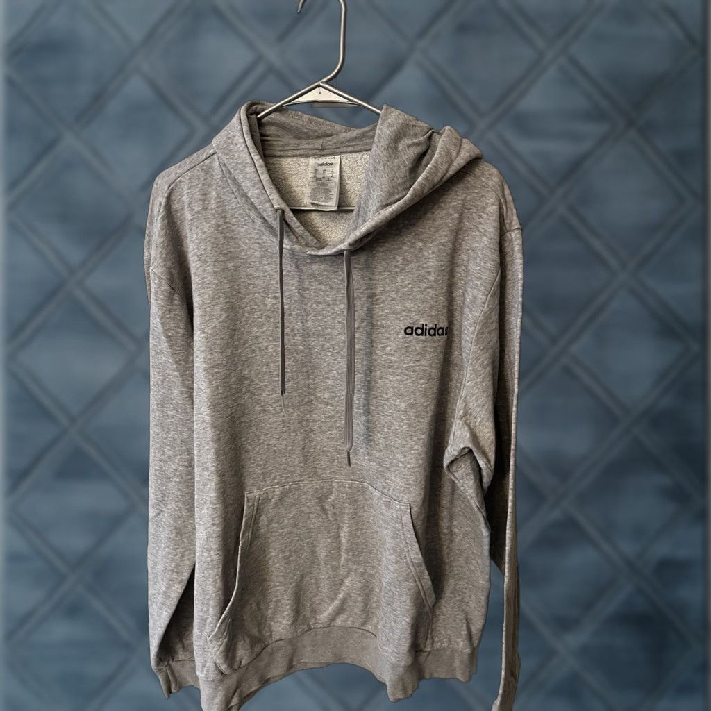 Adidas ADIDAS Hoodie Pullover Logo Gray XL Men’s Size XL Hoodie Pullover Logo Accents Pockets Size US XL / EU 56 / 4 - 1 Thumbnail