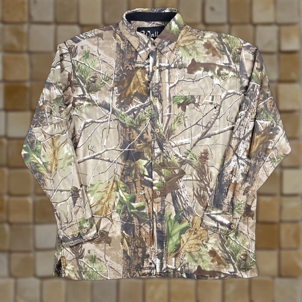 Walls Vintage Walls 90s Camo Outdoor Hunting Shirt Men Large Collared Button-Up Fall Casual Workwear Size US L / EU 52-54 / 3 - 1 Thumbnail