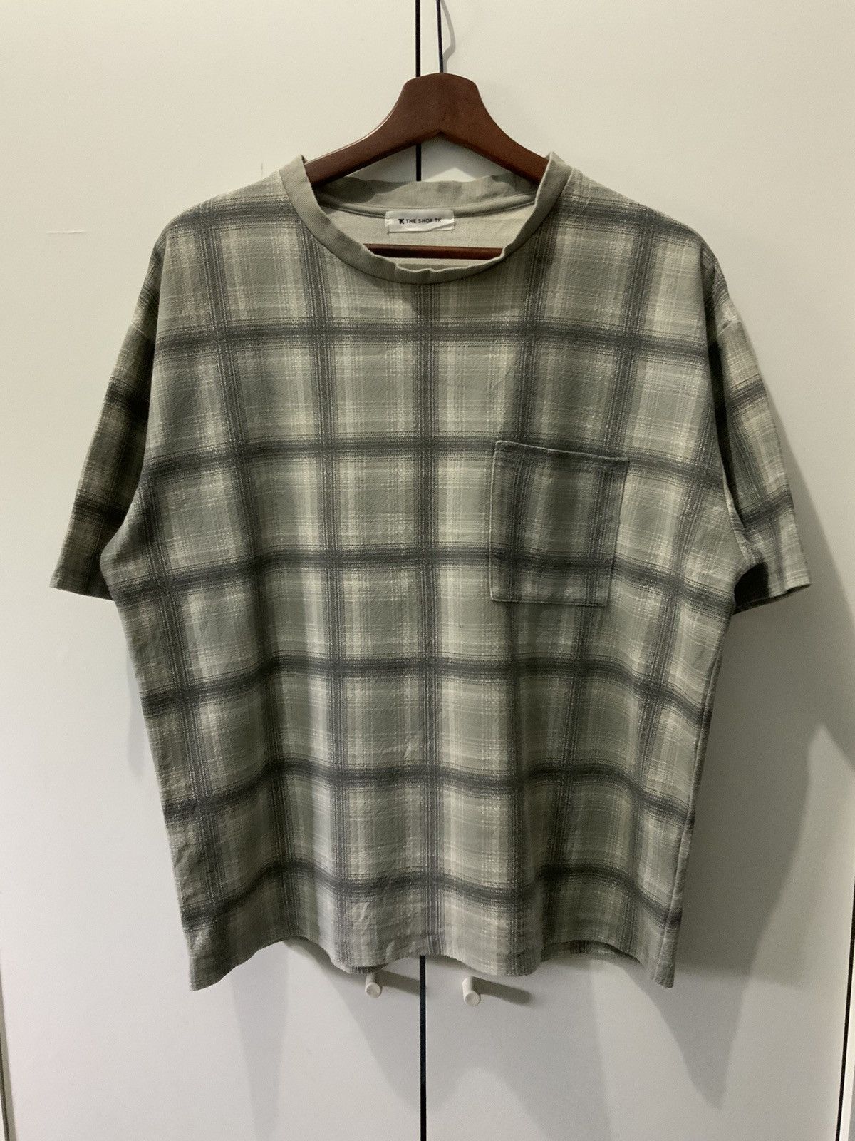 The Shop TK Takeo Kikuchi Checked Single Pocket Tee
