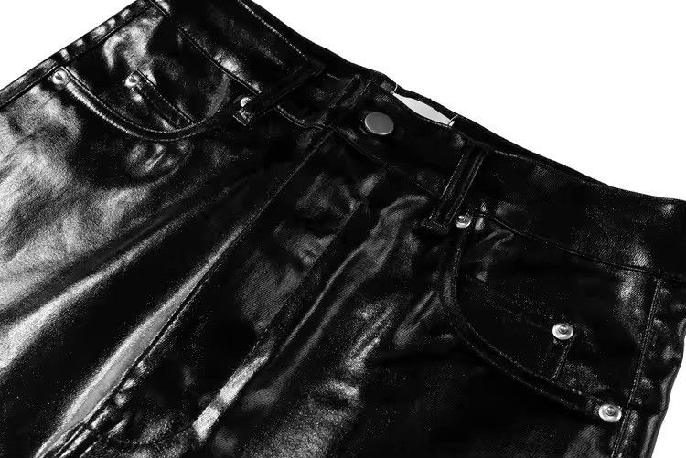 Other Utility Flared Glossy Punk Gothic Pants Size US 35 - 11 Thumbnail