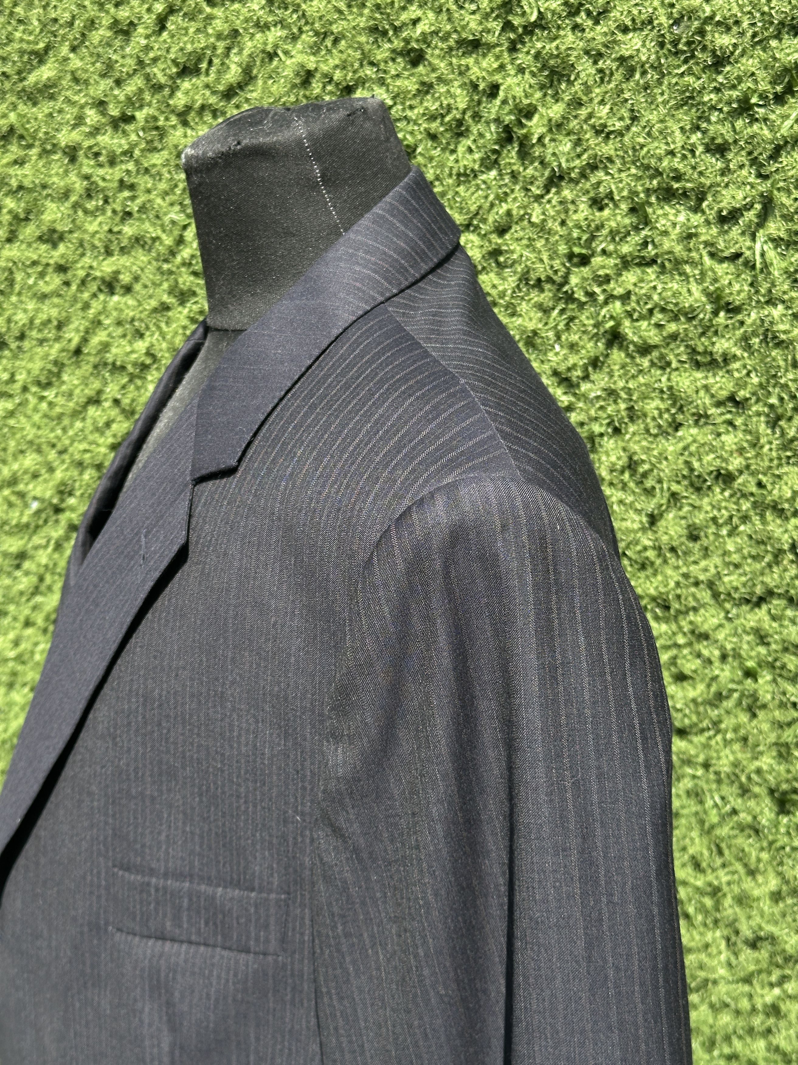 Burberry Burberry London Pinstripe 3 Button Long Fit Blazer IT 60 XXL Size 54R - 10 Thumbnail