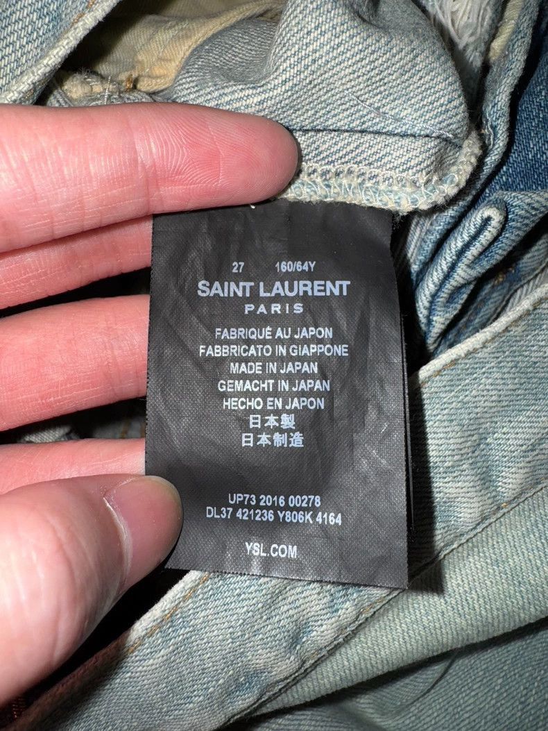 Saint Laurent Paris Saint Laurent Paris Saint Laurent Light Blue Distressed Je Size US 27 - 7 Thumbnail