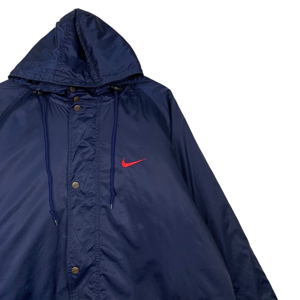 Nike Vintage 90s Nike Big Logo Long Jacket Size US L / EU 52-54 / 3 - 6 Thumbnail