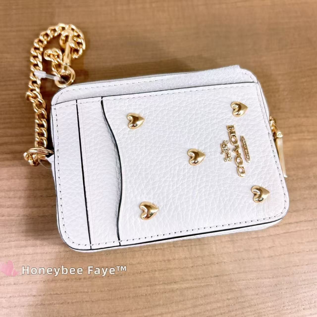 Coach Zip Card Case With Heart Rivets CDG82 Size ONE SIZE - 3 Thumbnail