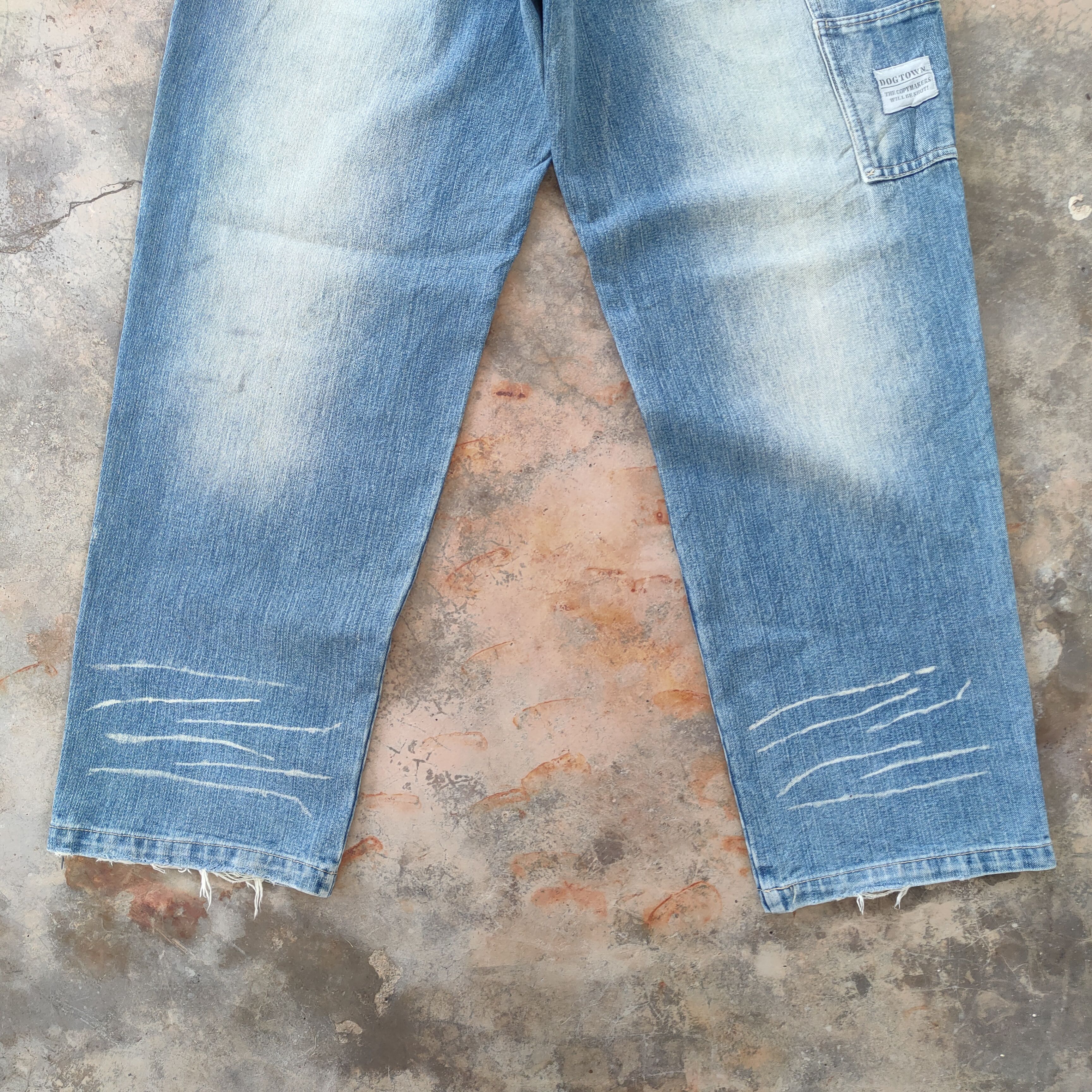 Vision Streetwear # VINTAGE BLACK EMBROIDERED DRAGON FADED JEANS PANTS Size US 32 / EU 48 - 10 Thumbnail
