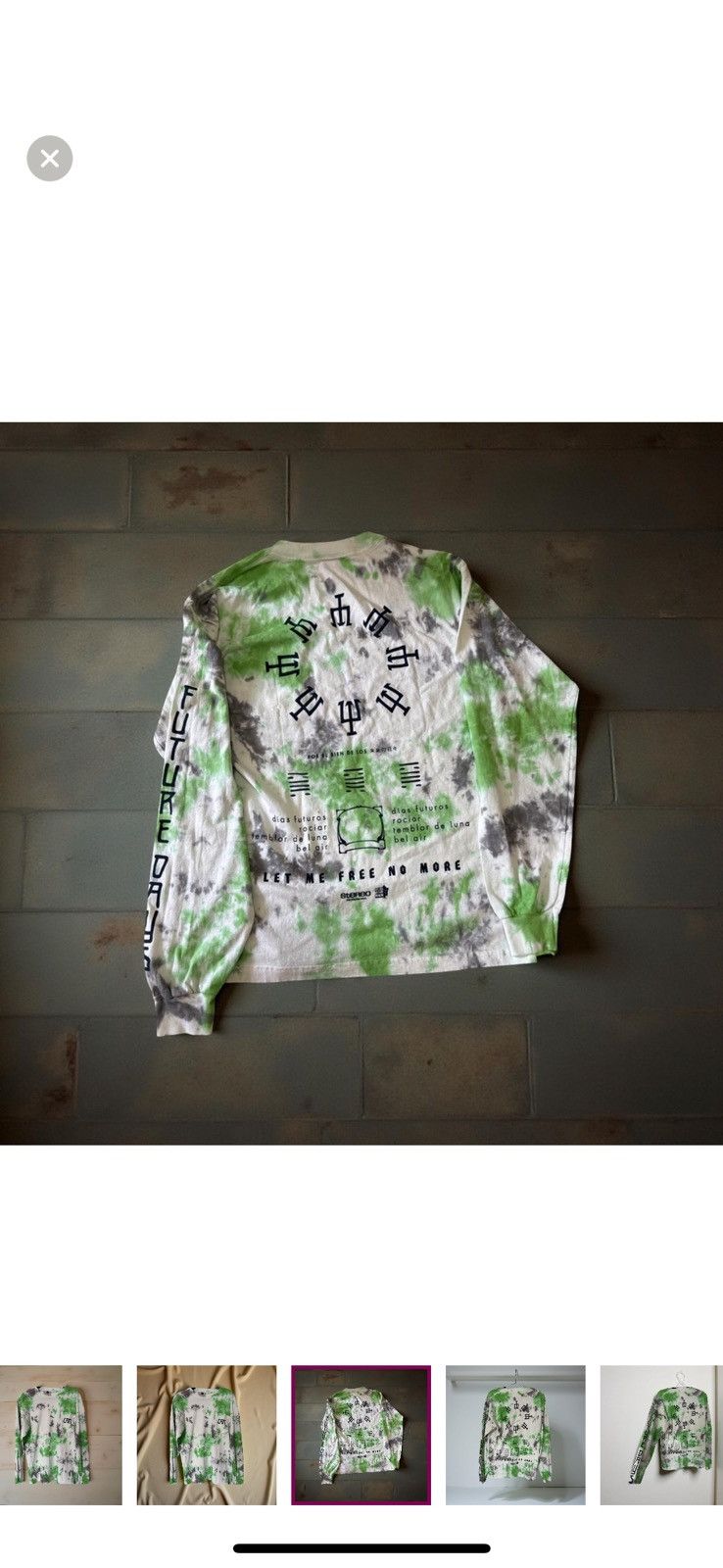 Real Bad Man Real Bad Man Tie-Dye Long Sleeve – Size M – Authentic Size US M / EU 48-50 / 2 - 7 Thumbnail