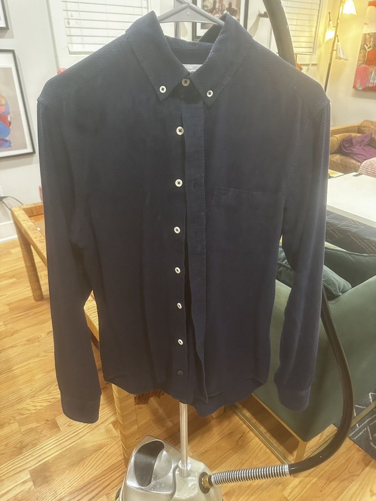 Taylor Stitch Taylor stitch navy jacquard long sleeve button down Size US S / EU 44-46 / 1 - 1 Thumbnail