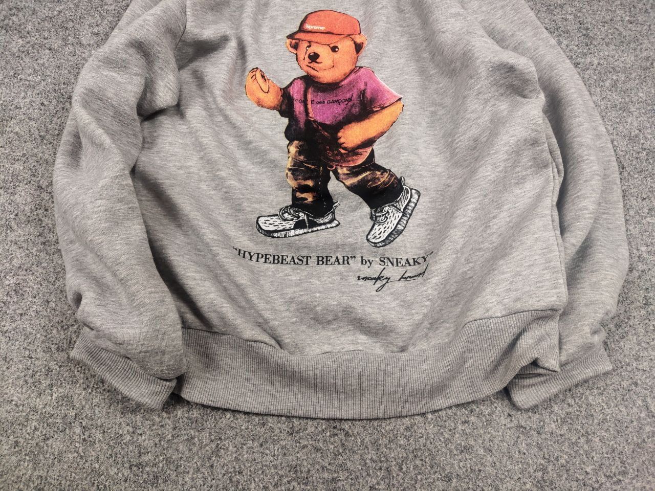Vintage Sneaky Drip Bear Crew Chek Gray Sweatshirt Supreme Style Size US M / EU 48-50 / 2 - 5 Thumbnail
