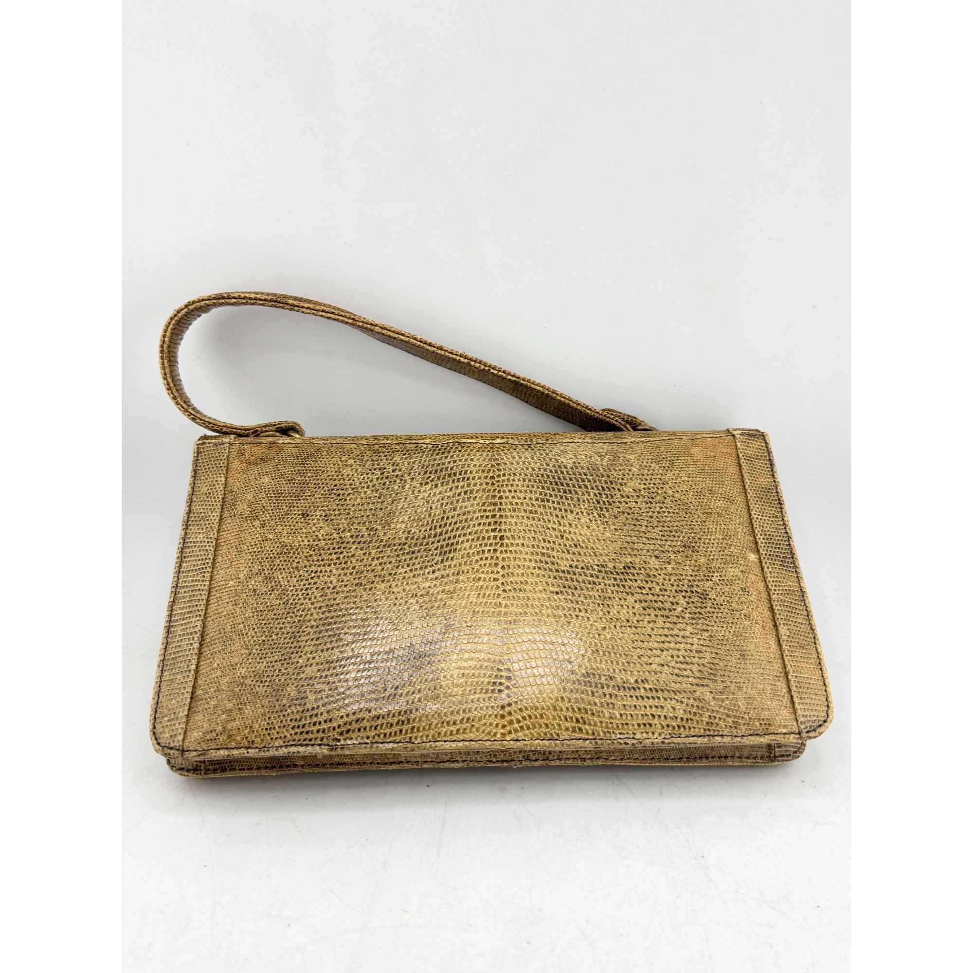 Vintage Vintage snakeskin top handle purse handbag bag Size ONE SIZE - 3 Thumbnail