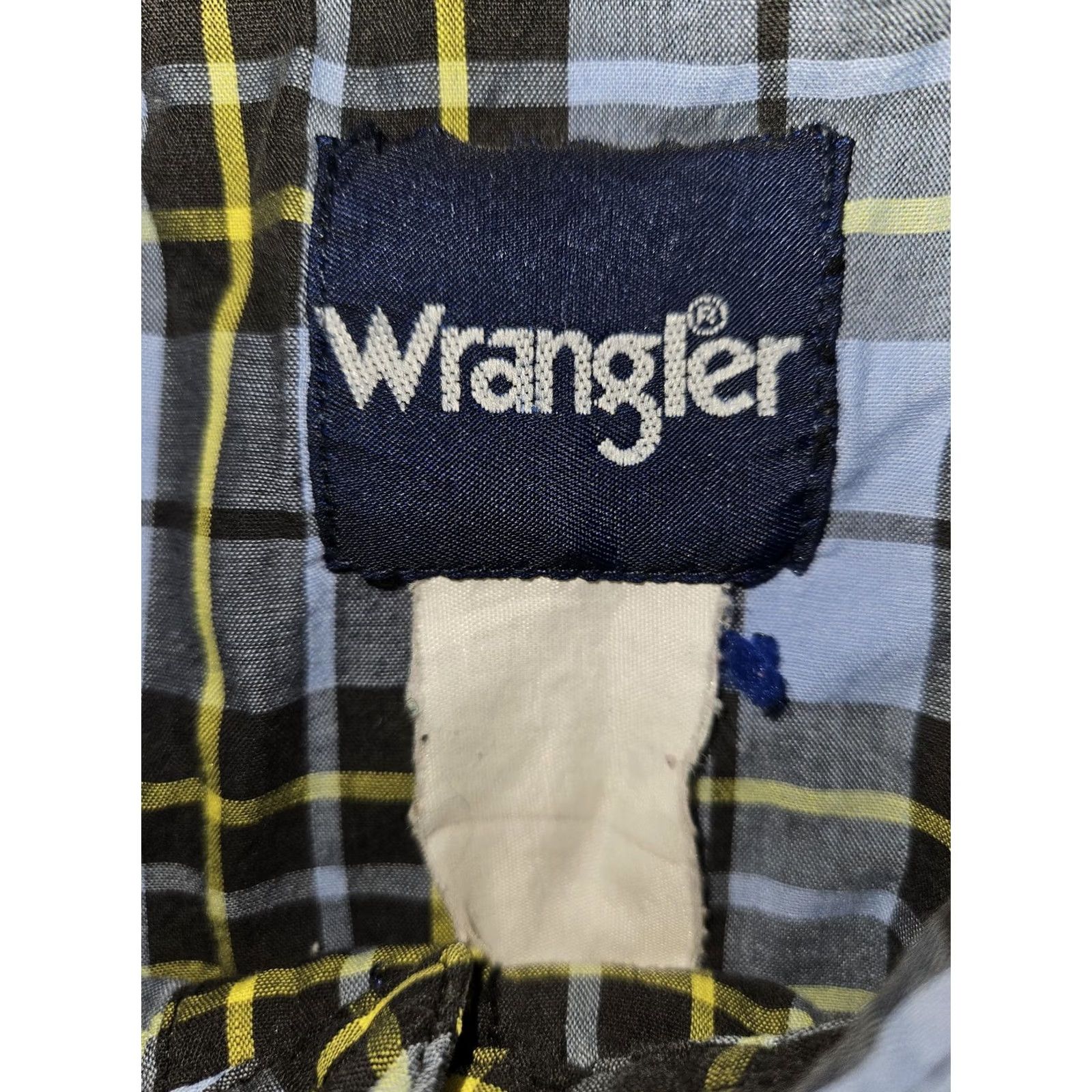Wrangler Wrangler Shirt Mens 2XL Blue Plaid Western Pearl Snap Short Sleeve Casual Size US XXL / EU 58 / 5 - 2 Thumbnail