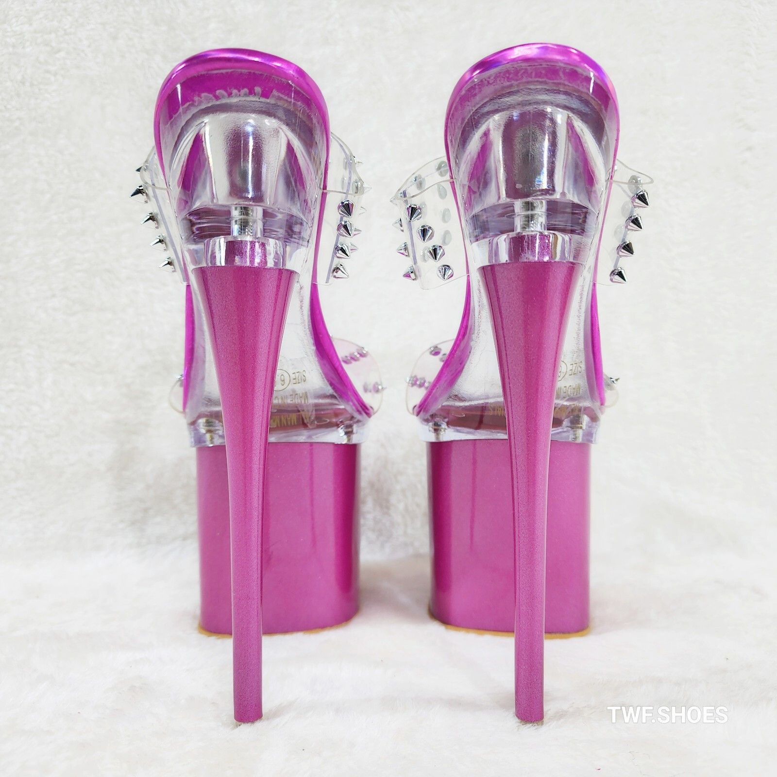 Other Bulls Sleek Slim 8" Towering Platform Heels Purple Double Cl Size US 6 / IT 36 - 3 Thumbnail