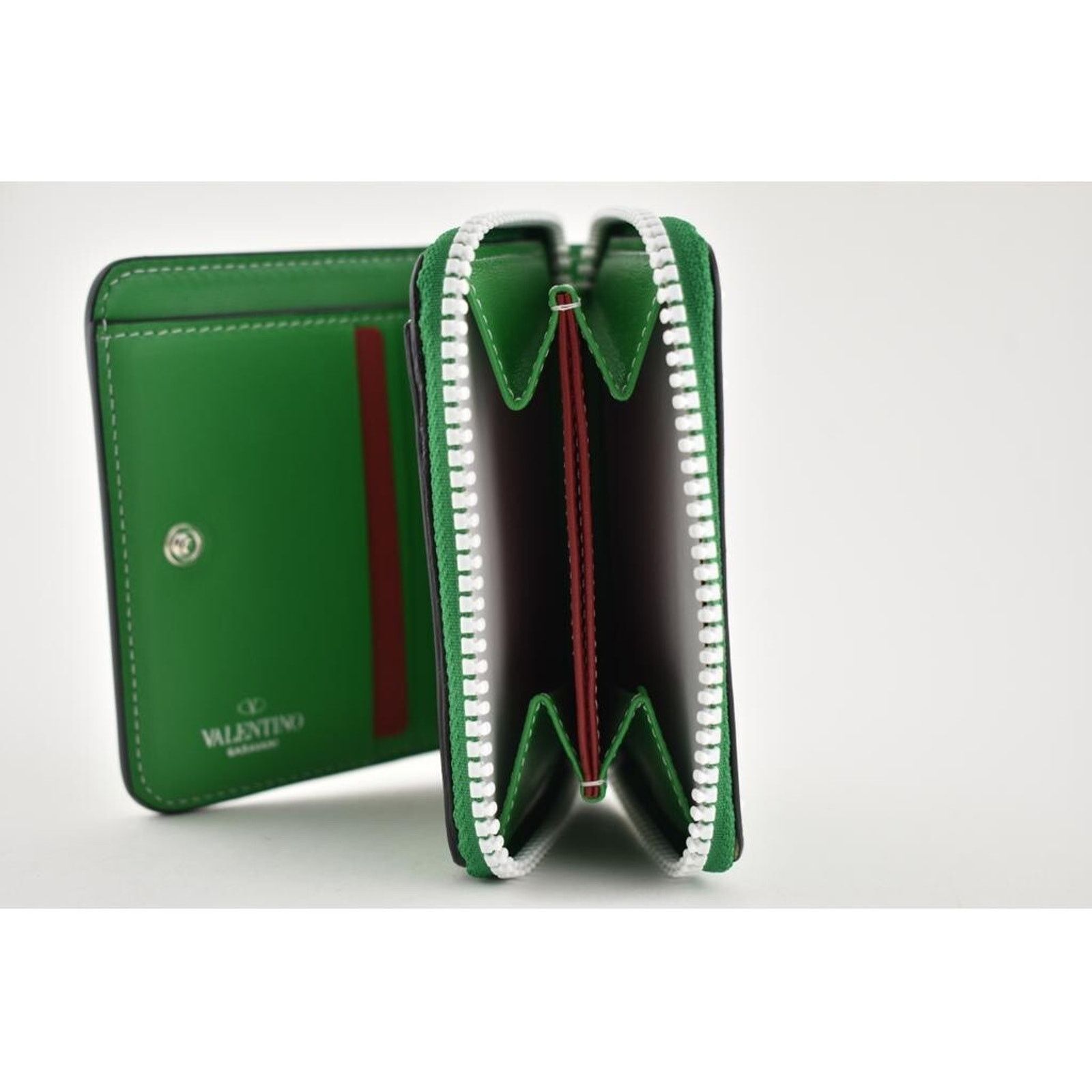 Valentino Valentino Spike Leather Small Zip French Compact Wallet Size ONE SIZE - 7 Thumbnail