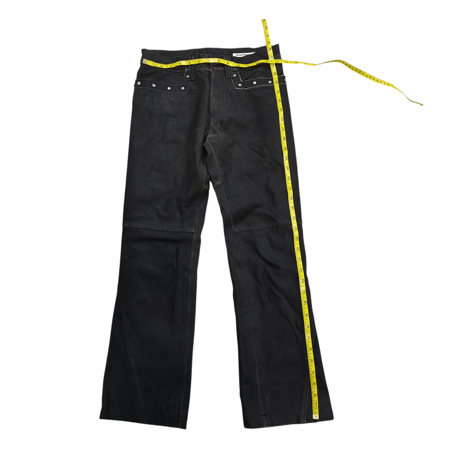 semanticdesign Semantic Design Studded Bikers Cowhide Leather Pants Size US 28 / EU 44 - 11 Thumbnail