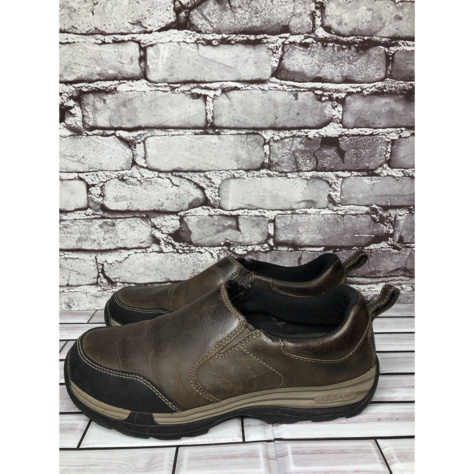 L.L. Bean L.L Bean Traverse 507184 Brown Leather Slip On Trail Shoes M Size US 9.5 / EU 42-43 - 9 Thumbnail