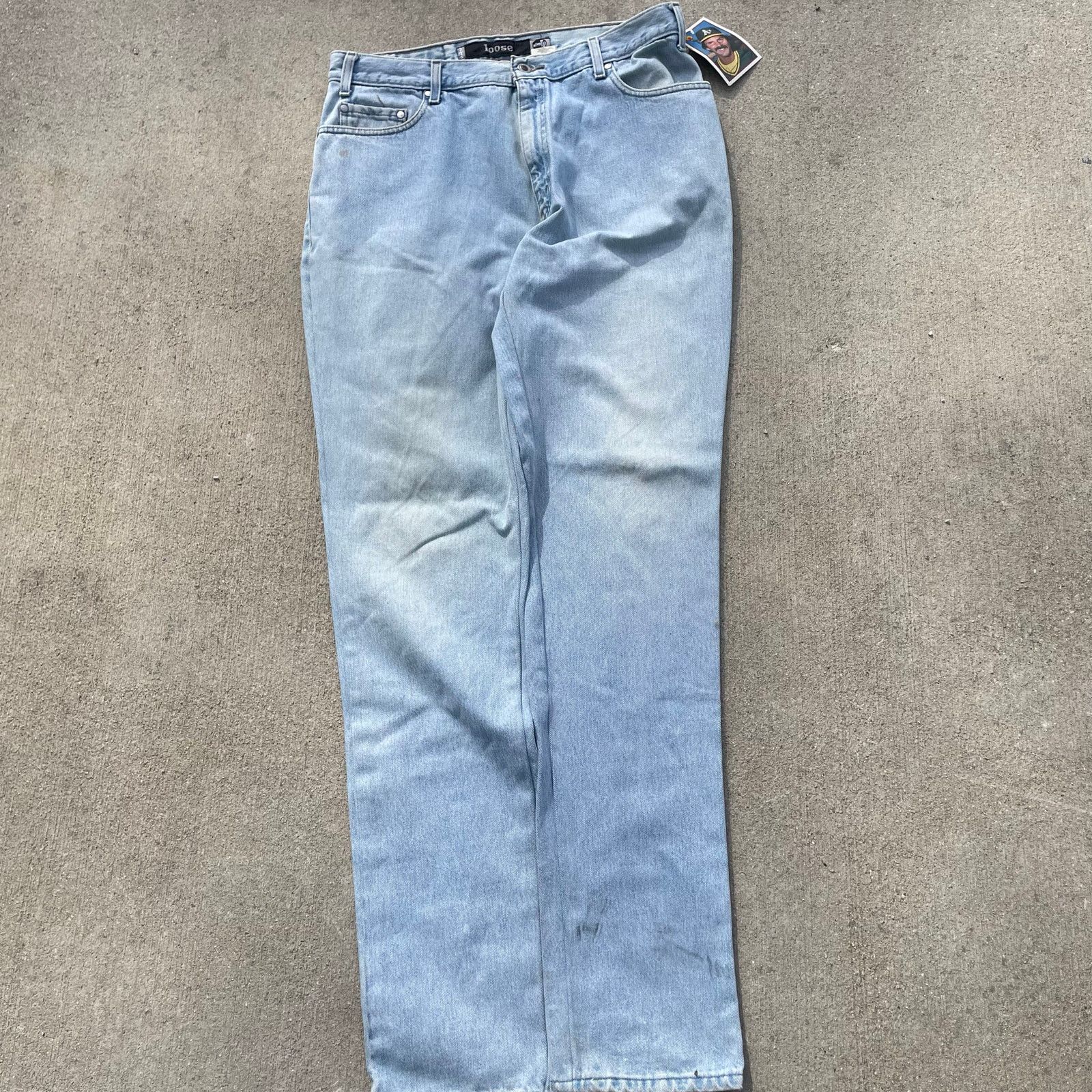 Levi's Levi’s SilverTab Mens Jeans 35x31 Navy Loose Baggy Y2K 90s Size US 35 - 3 Thumbnail
