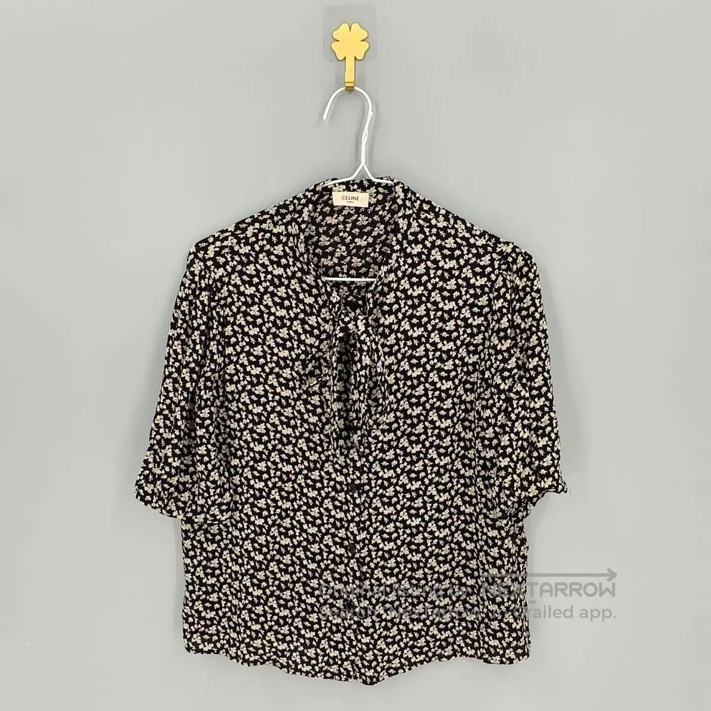 Celine CELINE Small Floral Short-Sleeve Shirt. Size S / US 4 / IT 40 - 1 Thumbnail