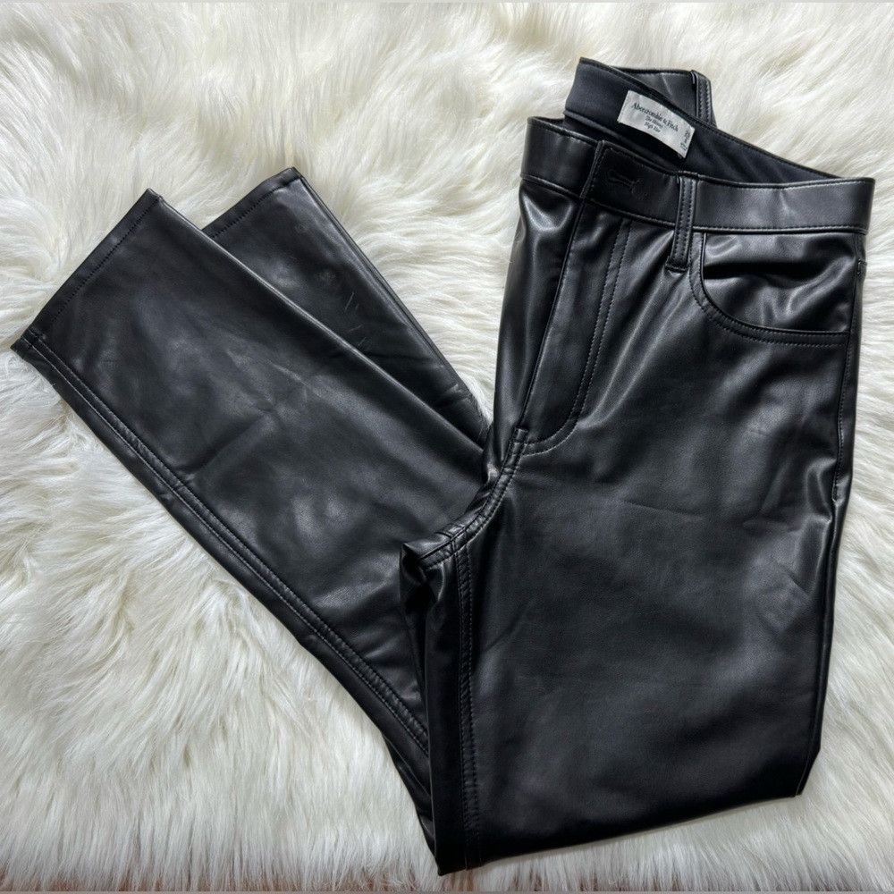 Abercrombie & Fitch Abercrombie & Fitch Vegan Faux Leather the skinny high rise Size 30" / US 8 / IT 44 - 2 Thumbnail