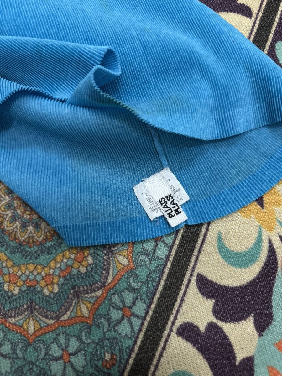 Pleats Please Issey Miyake Pleats Please Issey Miyake Neon Blue Polo Style Shirt Size US M / EU 48-50 / 2 - 13 Thumbnail