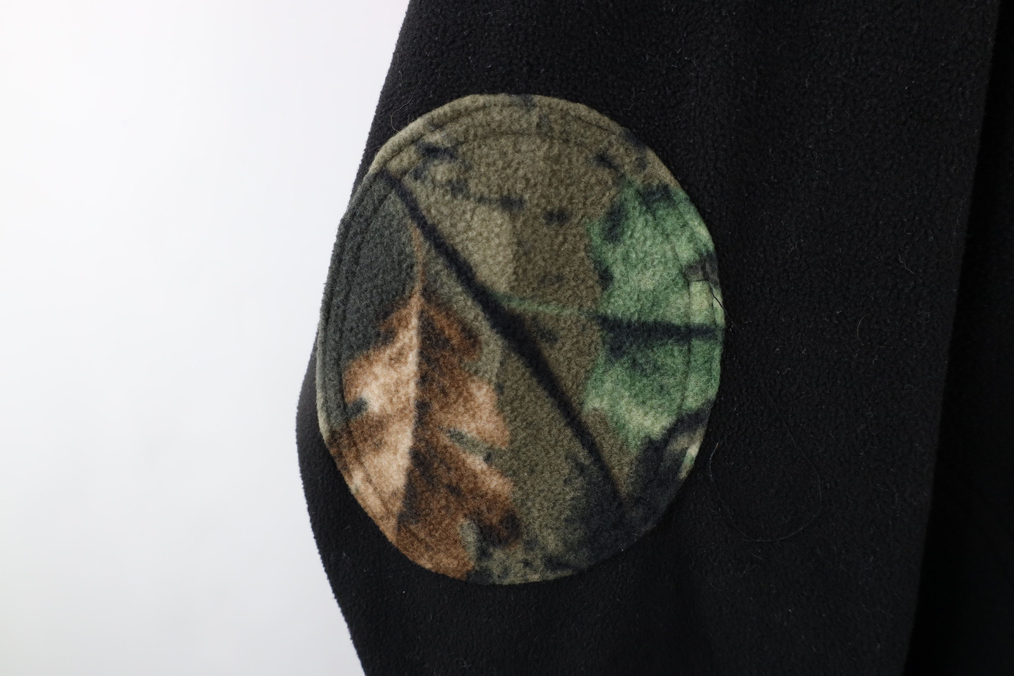 Vintage Vintage 90s Streetwear Camouflage Elbow Patch Fleece Jacket Size US L / EU 52-54 / 3 - 5 Thumbnail