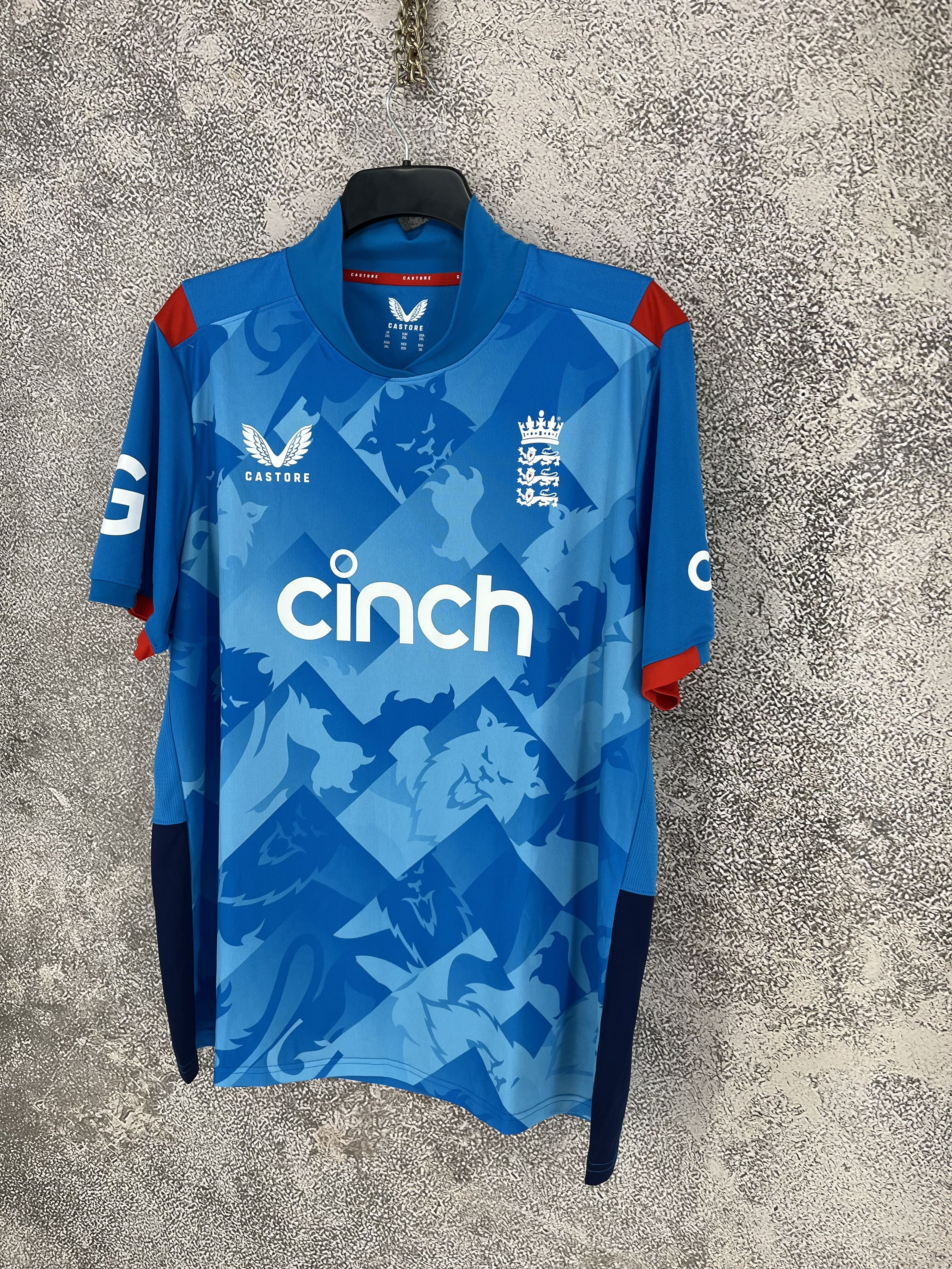 Vintage England Cricket Castore Blue One Day Shirt size Size US XXL / EU 58 / 5 - 3 Thumbnail
