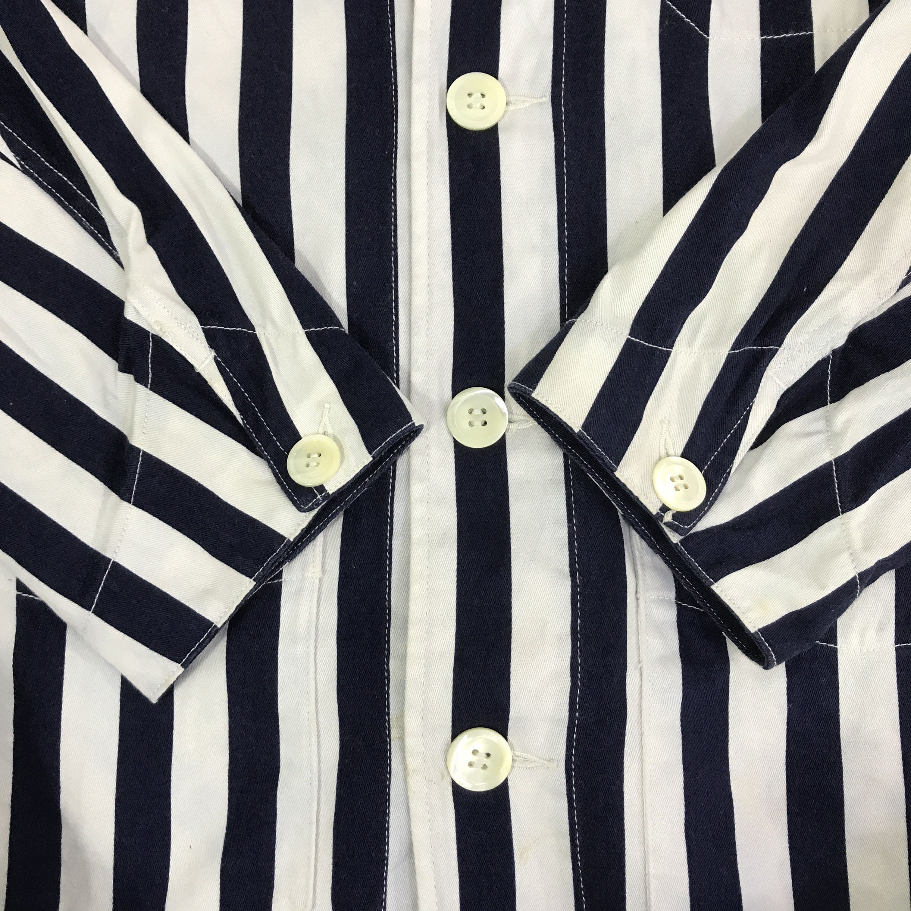 Japanese Brand GAIJIN MADE STRIPED BLAZER PARKAS JACKET K108B14 Size US L / EU 52-54 / 3 - 7 Thumbnail