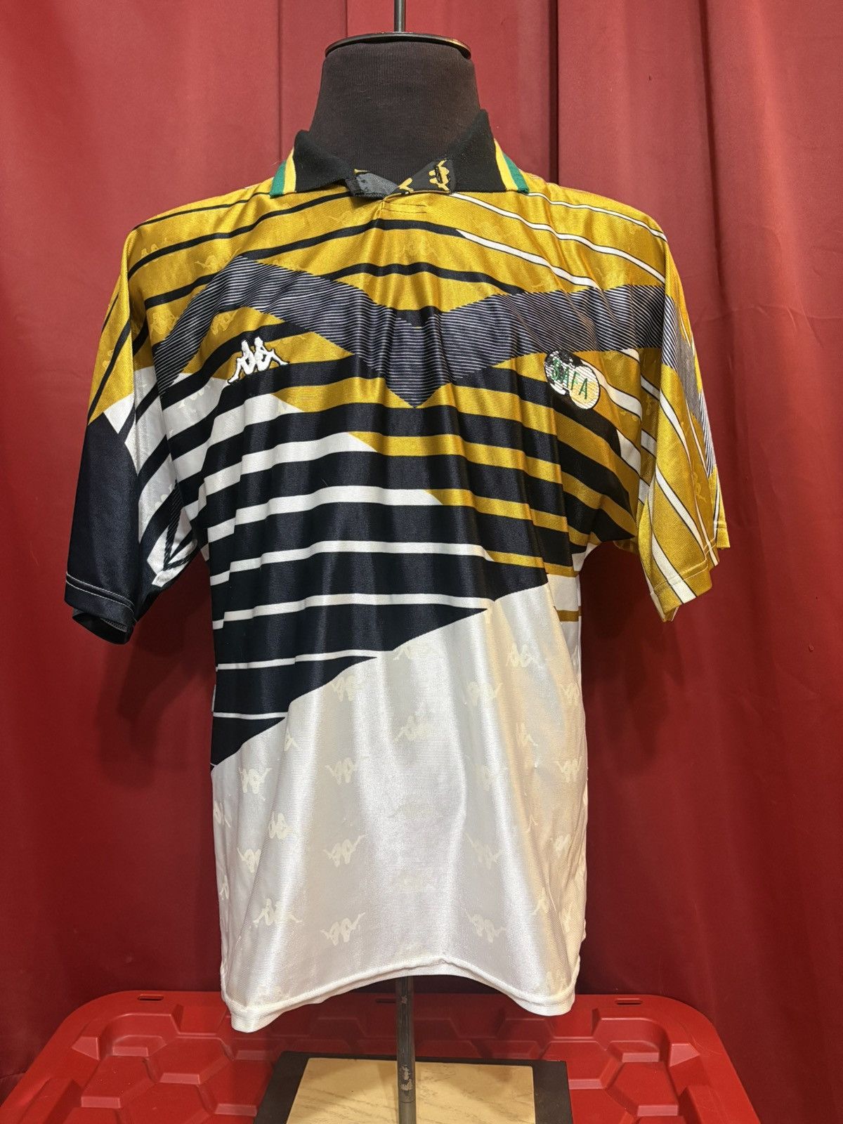 Kappa Vintage Kappa South Africa Jersey 90’s FIFA Soccer Grail Size US L / EU 52-54 / 3 - 1 Thumbnail
