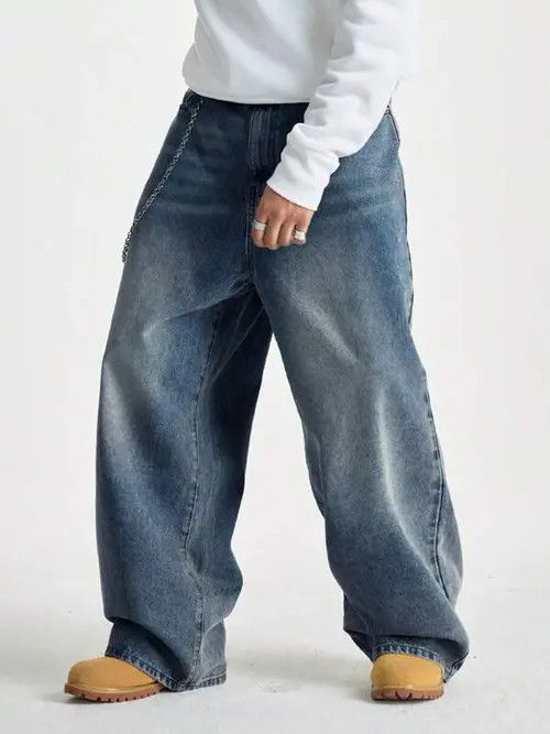 Jean Washed Y2k Denim Jeans Loose fit Baggy Size US 36 / EU 52 - 1 Thumbnail