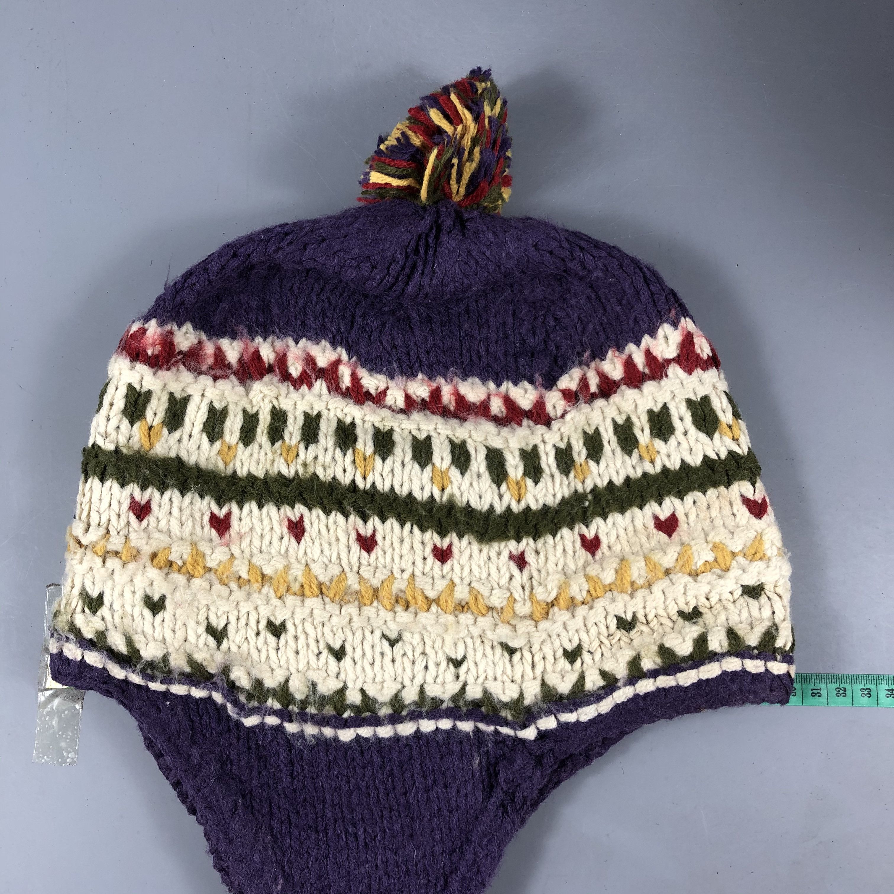 Japanese Brand Crochet Cable Knit Earflap Beanie Size ONE SIZE - 3 Thumbnail