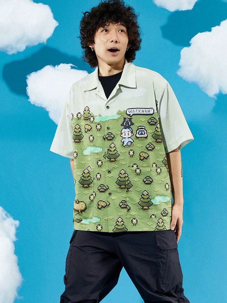 Other Nintendo-style Aesthetics Button Up Short Sleeve Shirt Size US M / EU 48-50 / 2 - 16 Thumbnail