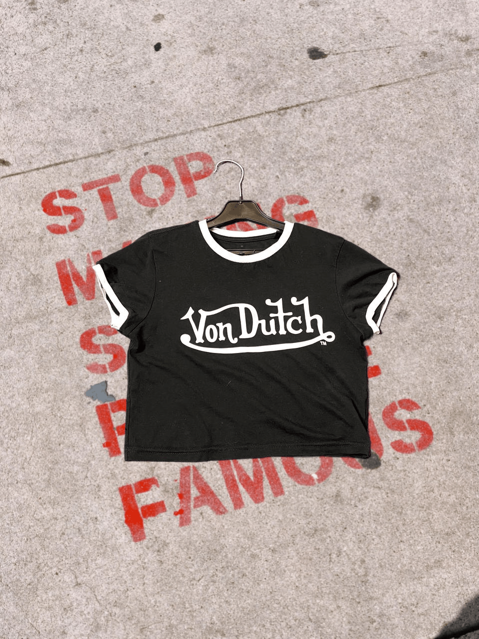 Von Dutch Vintage Y2k Faded Von Dutch Big Logo Tank Top 00s Tee Size XL / US 12-14 / IT 48-50 - 1 Thumbnail