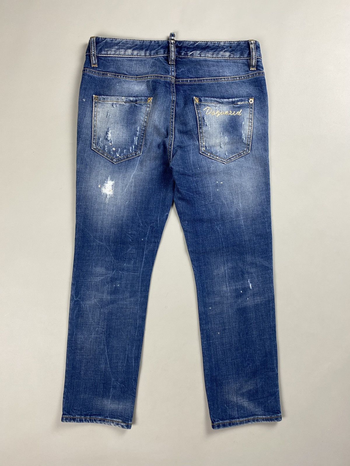 Designer × Dsquared2 Dsquared ladies distressed denim cropped jeans size 38 Size 26" / US 2 / IT 38 - 16 Thumbnail