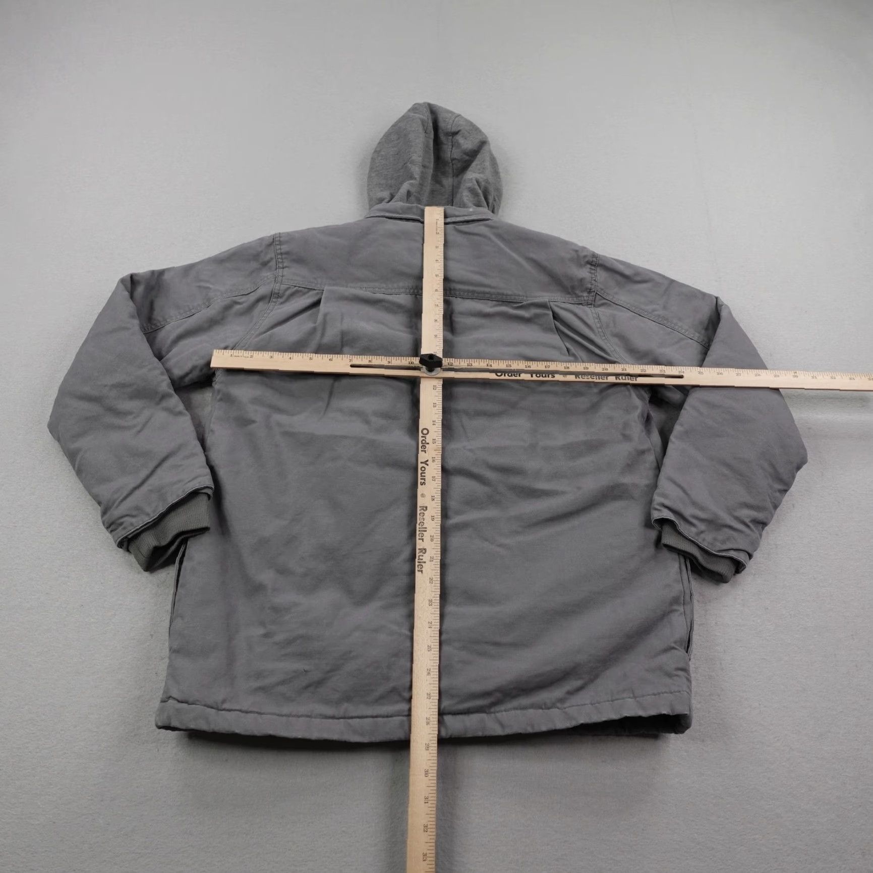 Dickies Dickies Jacket Mens Medium Gray Quilted Hoodie Chore Work Coat Utility Snap Zip Size US M / EU 48-50 / 2 - 7 Thumbnail