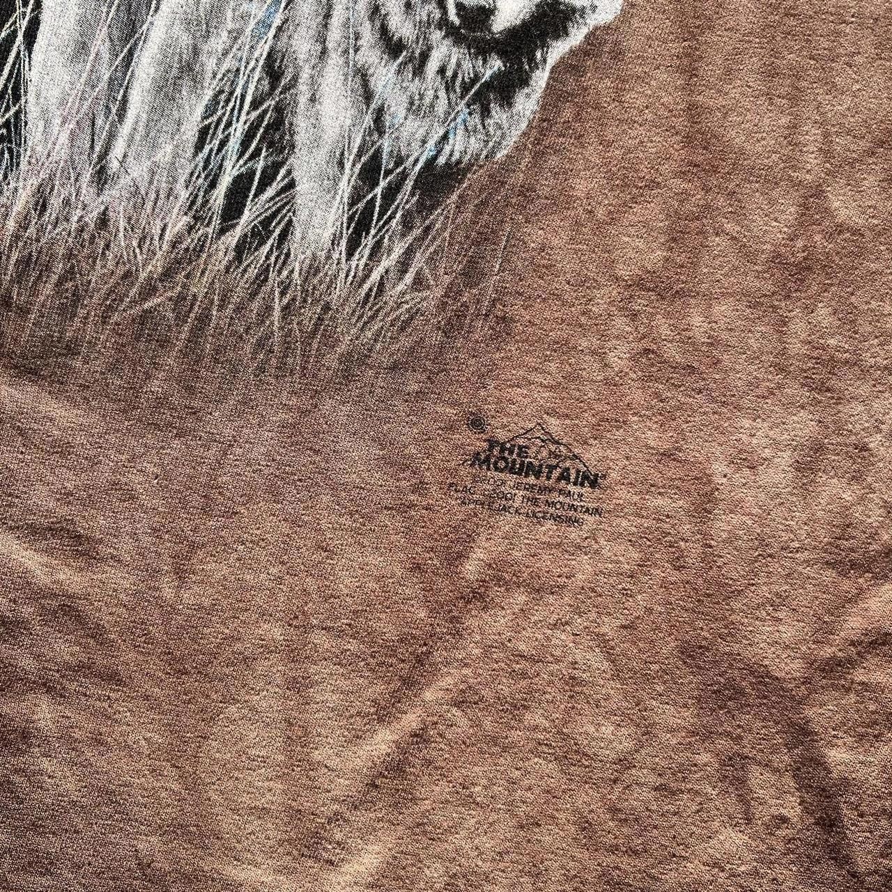 The Mountain American Flag Wolf Brown Dye T-Shirt Size US XL / EU 56 / 4 - 5 Thumbnail