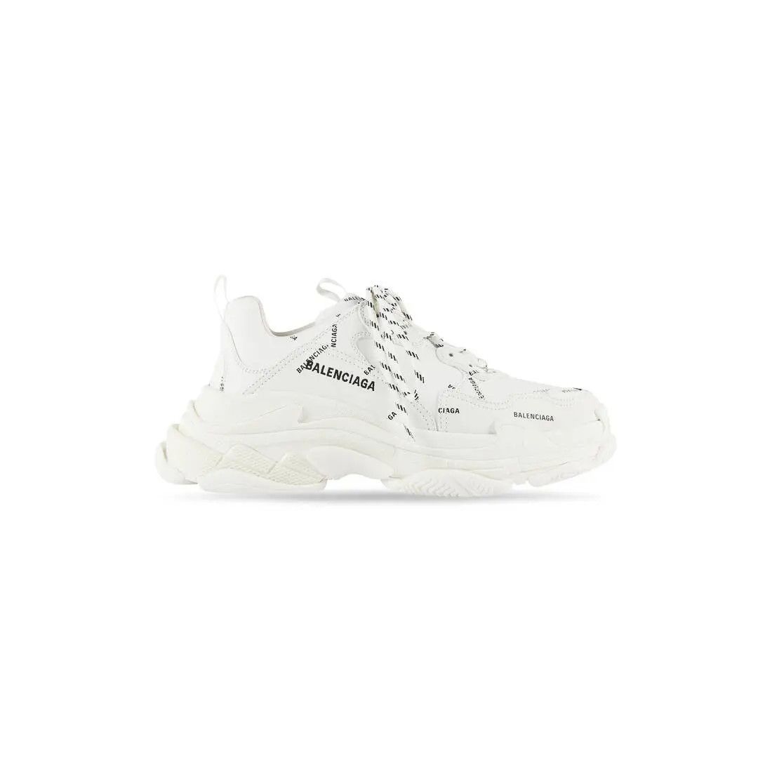 Balenciaga o1mt1gz0225 Triple S Sneakers Allover Logo in White Size US 13 / EU 46 - 1 Thumbnail