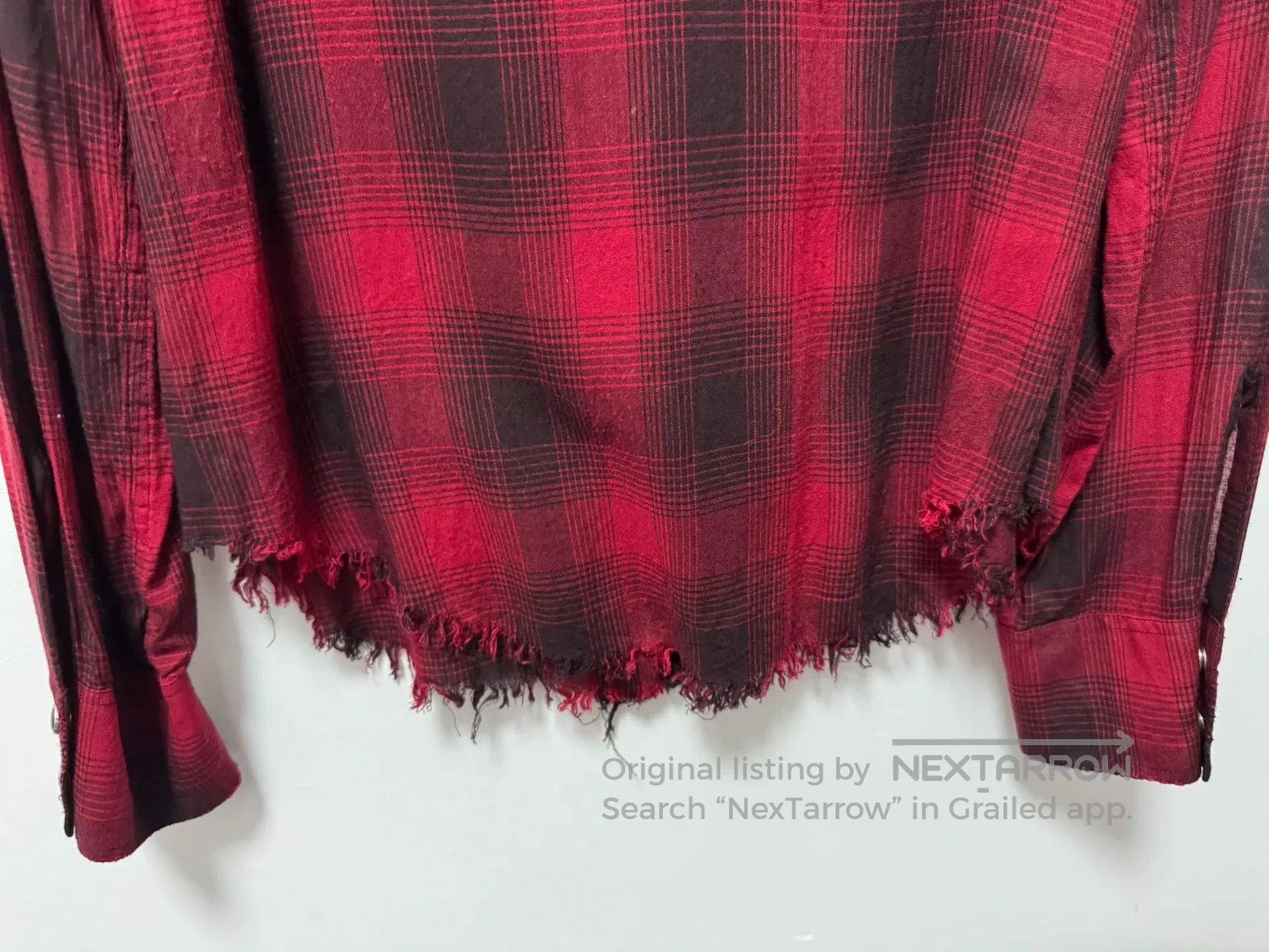 Saint Laurent Paris Saint Laurent Red Plaid Shirt. Size US XS / EU 42 / 0 - 5 Thumbnail