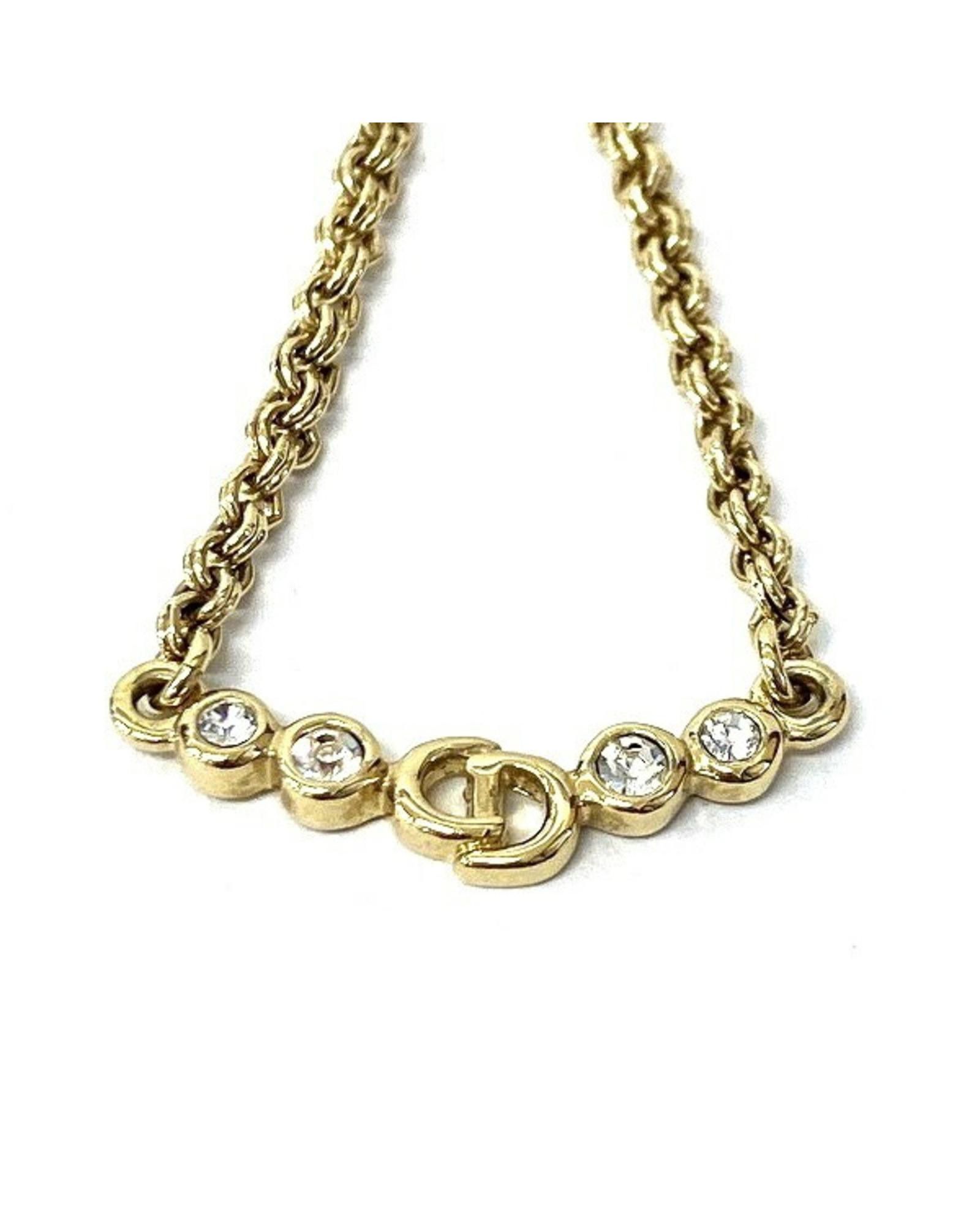 image of Dior Gold Plated Cd Motif Necklace, Women's