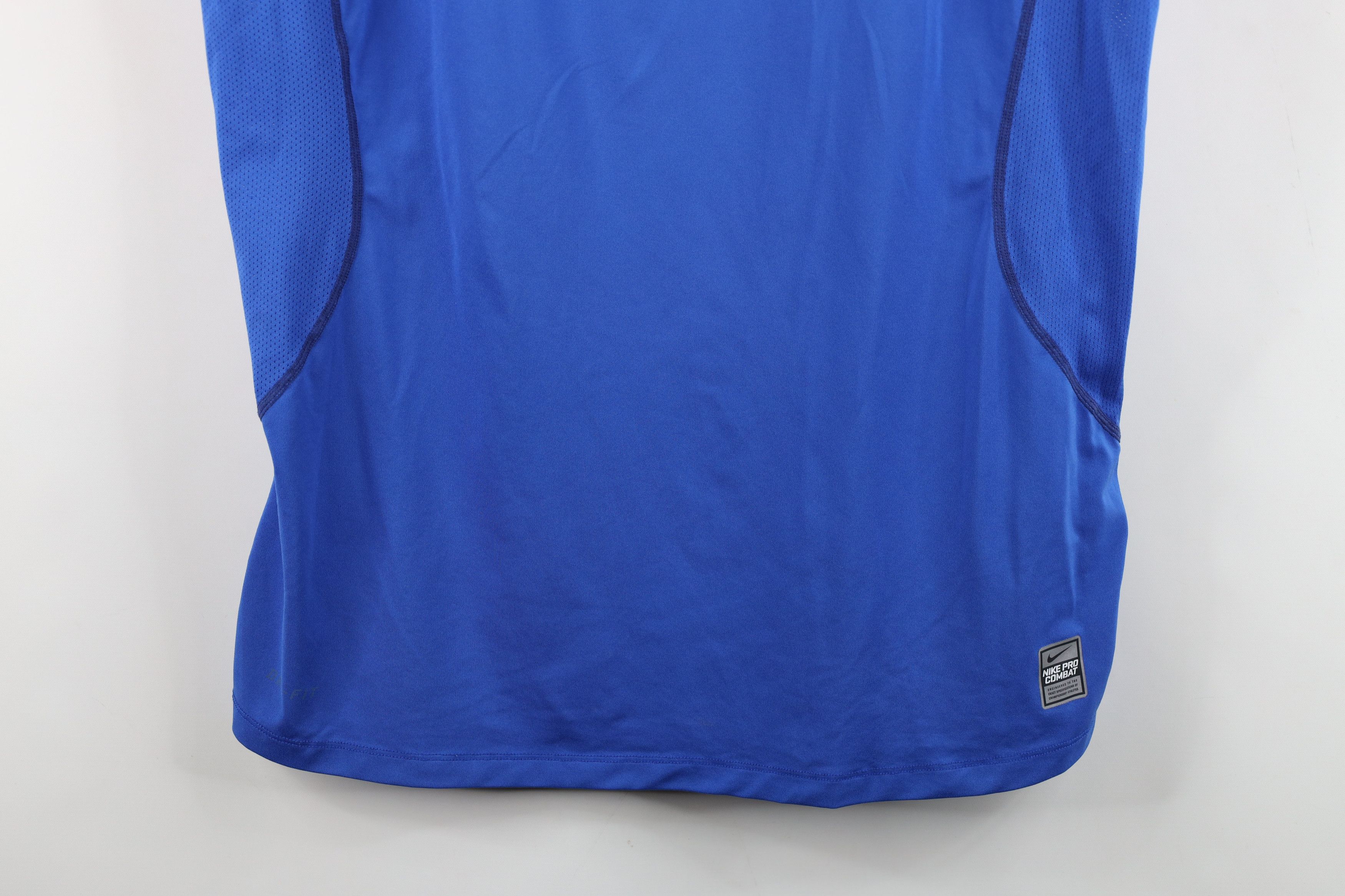 Nike Nike Pro Combat Training Sleeveless Muscle T-Shirt Blue Size US L / EU 52-54 / 3 - 3 Thumbnail