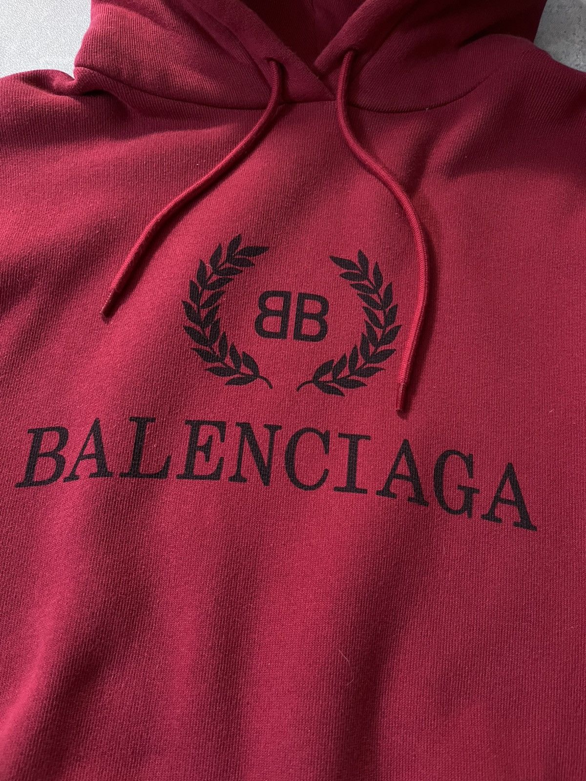 Balenciaga Balenciaga BB crown logo burgundy hoodie Size US L / EU 52-54 / 3 - 2 Thumbnail