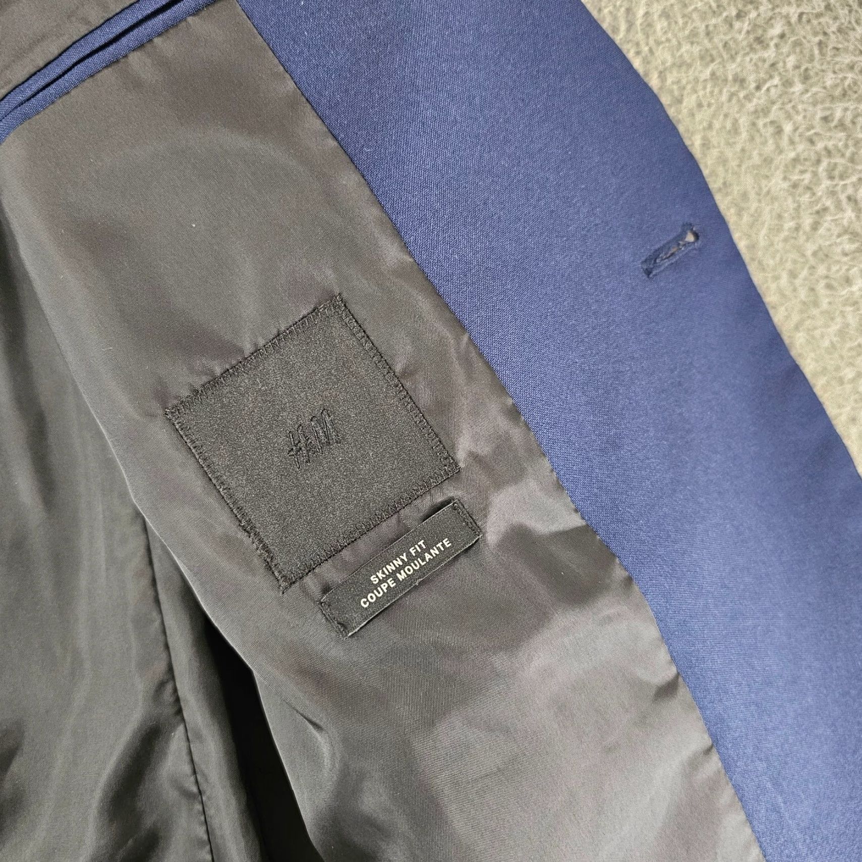 H&M H&M Blazer Mens 38S Blue Slim One-Button Notch Lapel Single-Breasted Short Jacket Coat Suit Jacket Blazer Shirt? Size 38R - 5 Thumbnail