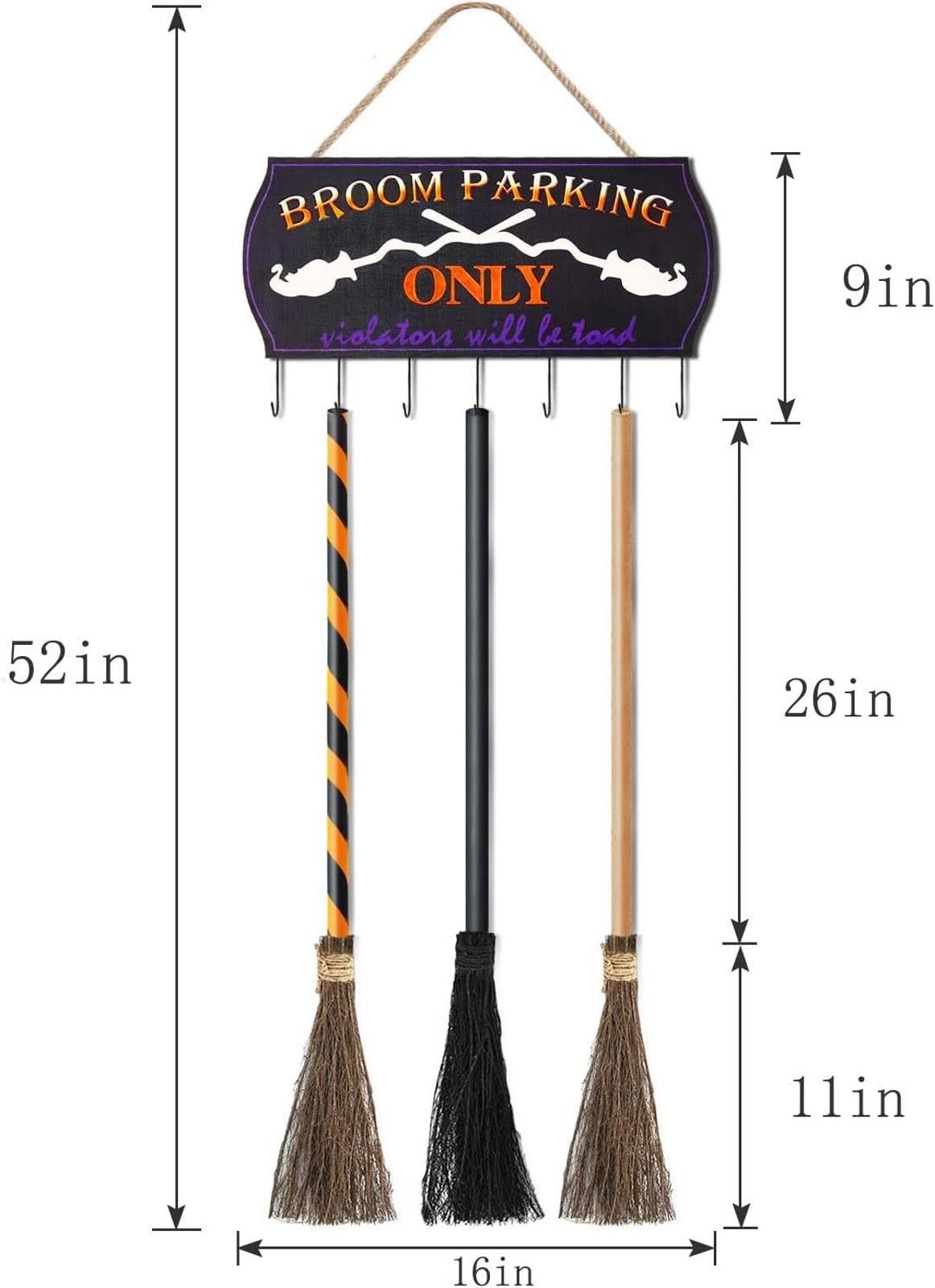 NASCAR LARGE Halloween Broom Parking Sign Witch Decor NEW Size ONE SIZE - 4 Thumbnail