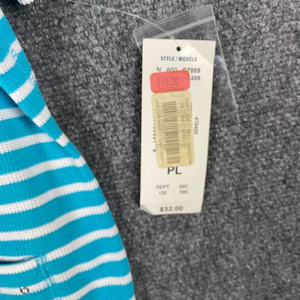 Other Allison Daley Button Up Top Women's Striped Short Sleeve PL Size L / US 10 / IT 46 - 3 Thumbnail