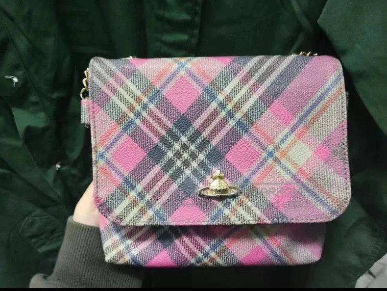 Vivienne Westwood Vivienne Westwood Plaid Chain Crossbody Bag. Size ONE SIZE - 1 Thumbnail