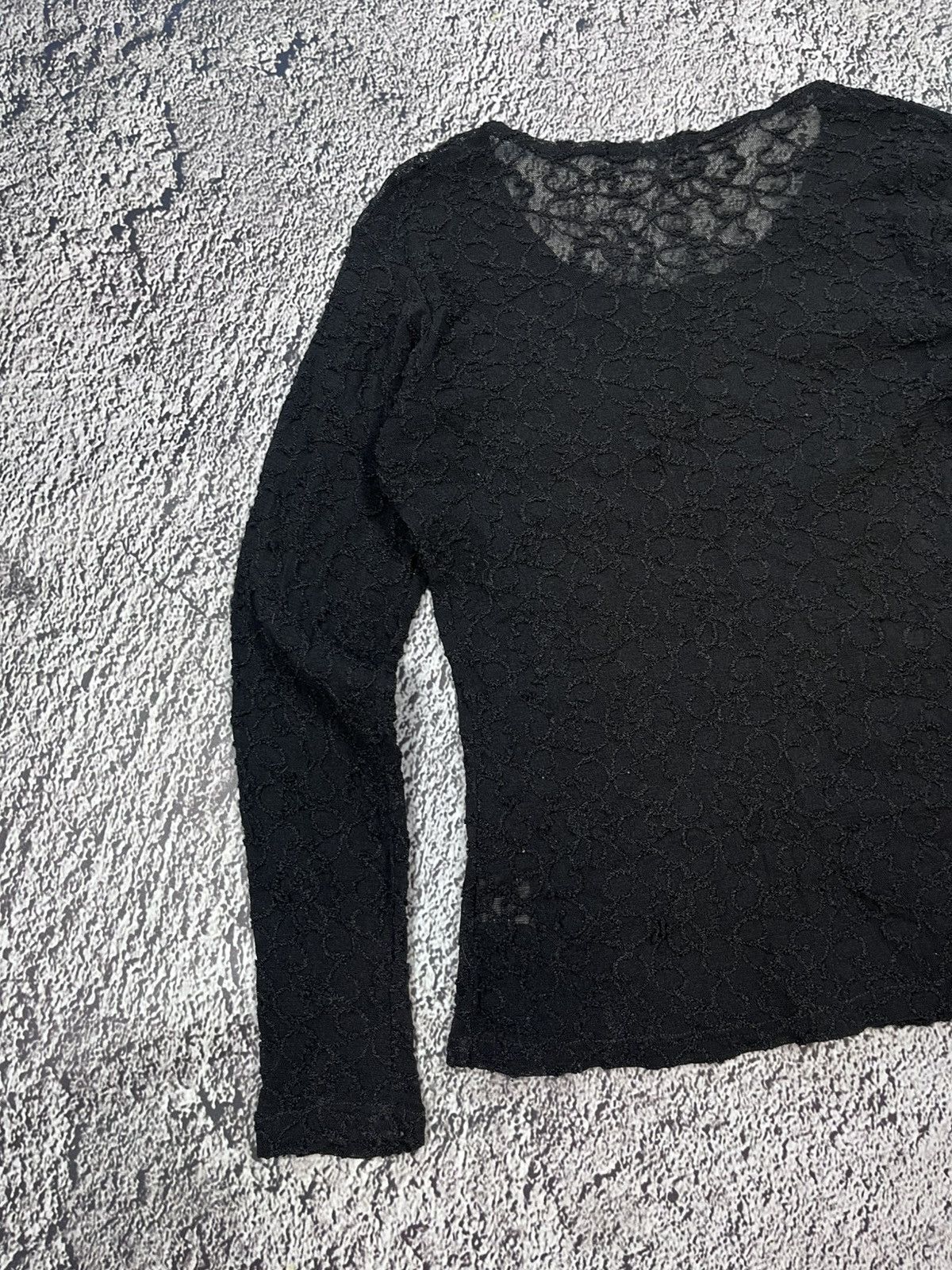 Vintage Cop Copine Style Vintage Y2k Mesh Embroidered Top Size S / US 4 / IT 40 - 7 Thumbnail