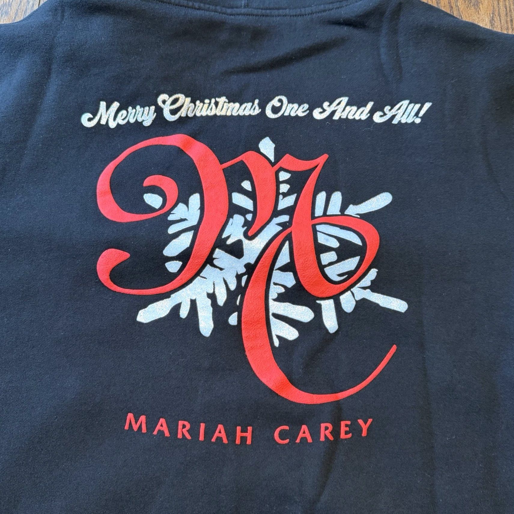 Vintage Mariah Carey Official Merry Christmas One & All Tour Zip Up Hoodie Large Size L / US 10 / IT 46 - 4 Thumbnail