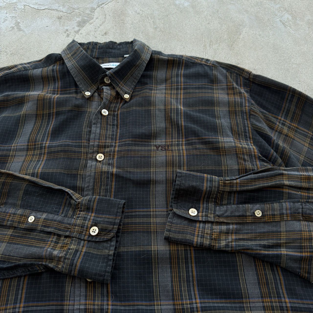 Yves Saint Laurent Vintage Saint Laurent Jeans Plaid Flannel Shirt Size L Size US L / EU 52-54 / 3 - 4 Thumbnail
