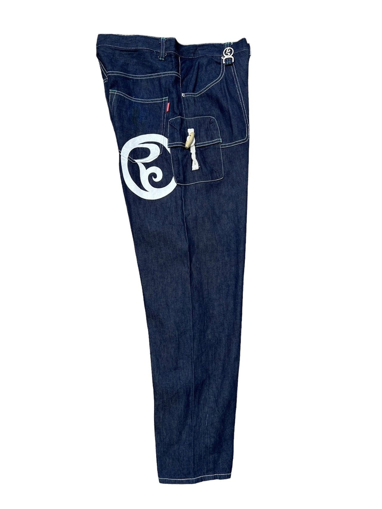 Vintage Rolling Cradle Japan Wide Denim Cargo Jeans Size US 32 / EU 48 - 6 Thumbnail